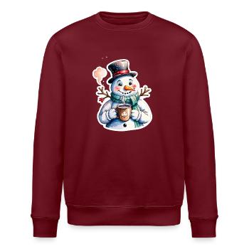 bonhomme de neige - Sweat bio ROLLER Stanley/Stella Unisexe - bordeaux - Devant - Nik (191cm)