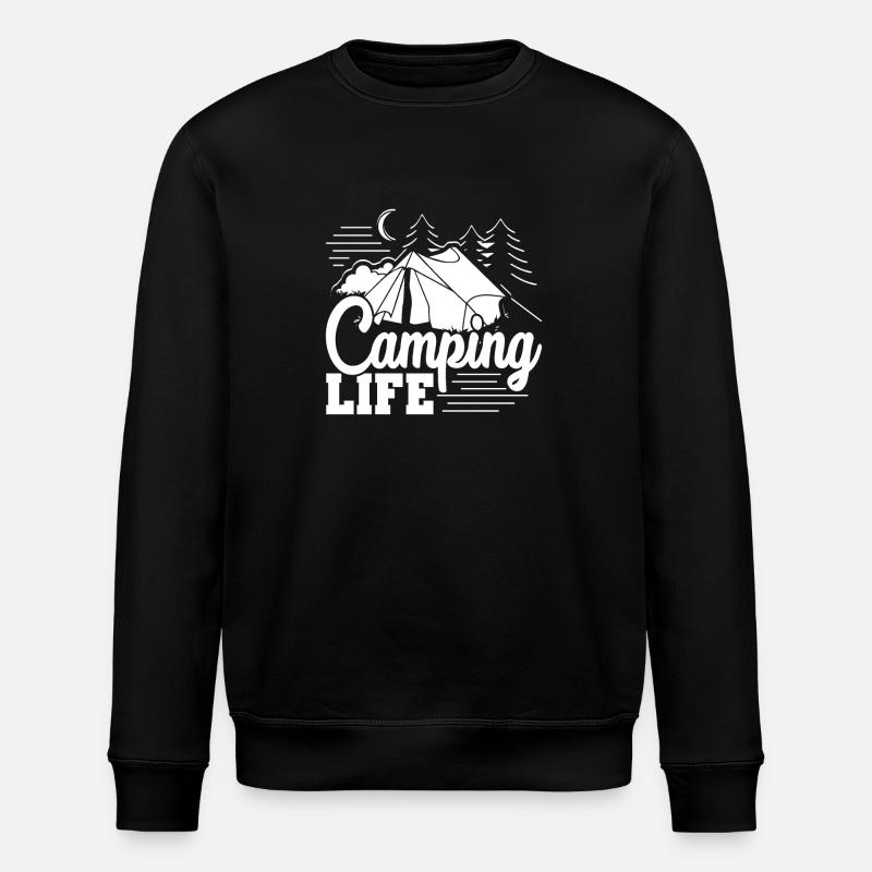 Camping Camping Life - Stanley/Stella ROLLER Unisex Organic Sweatshirt - black