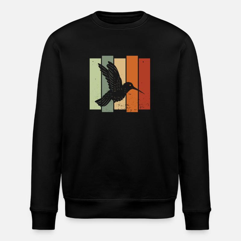 Colibri Rétro Birdwatching Bird Watcher - Sweat bio ROLLER Stanley/Stella Unisexe - noir