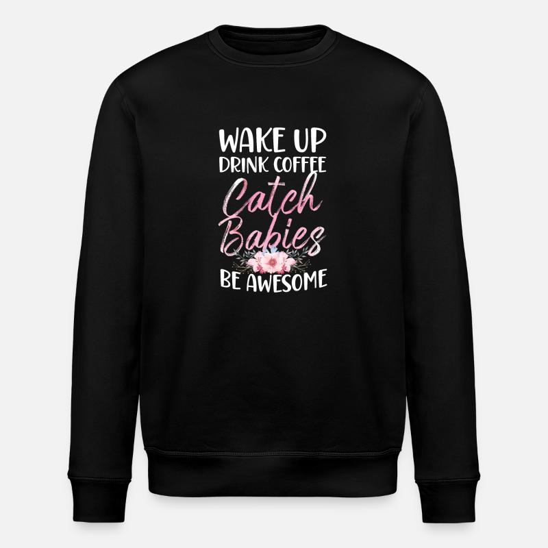 LD Labour And Delivery Nurse - Stanley/Stella ROLLER Unisex Organic Sweatshirt - black