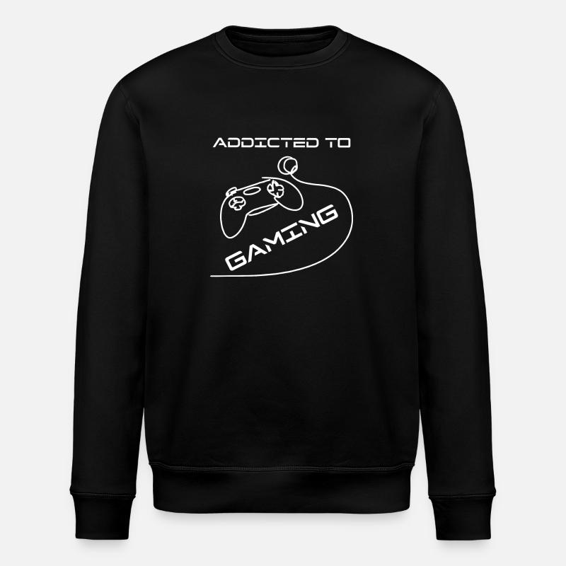 Addicted to Gaming - Stanley/Stella ROLLER Unisex Organic Sweatshirt - black
