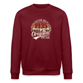 Legendärer 89. Geburtstag 1935 - Stanley/Stella Unisex Bio-Sweatshirt ROLLER - Burgunderrot - Vorne - Nik (191cm)