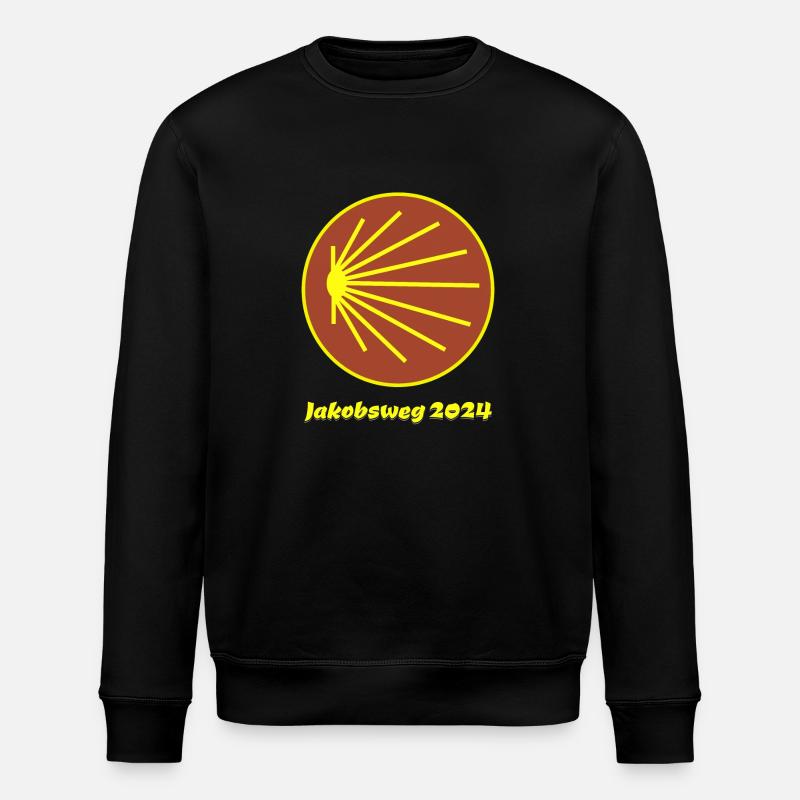 Jakobsweg 2024 Pilgermuschel Braun - Stanley/Stella Unisex Bio-Sweatshirt ROLLER - Schwarz