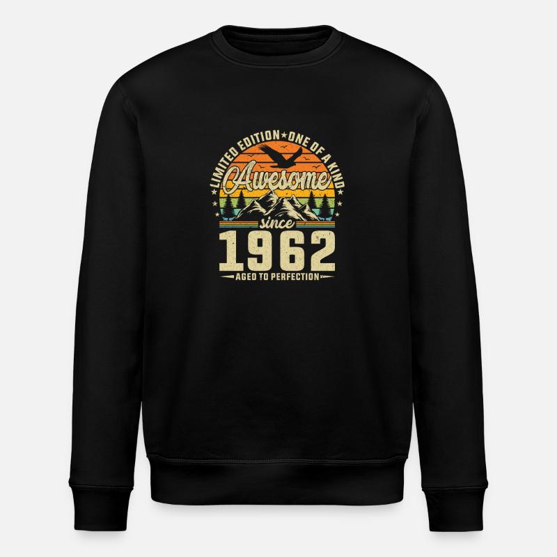 Millésime 1962 Anniversaire - Sweat bio ROLLER Stanley/Stella Unisexe - noir