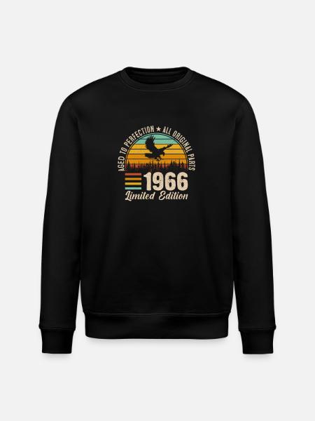 1966 Birthday Jubilee 58 Years - Stanley/Stella ROLLER Unisex Organic Sweatshirt - black