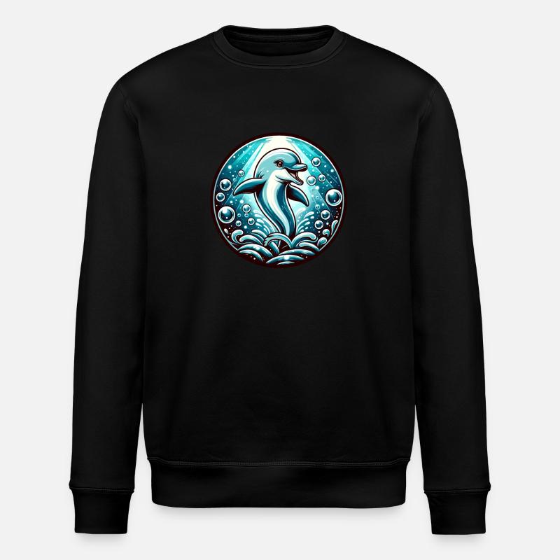 Delfin-Ozean - Stanley/Stella Unisex Bio-Sweatshirt ROLLER - Schwarz