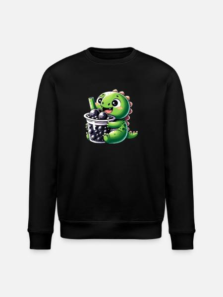Boba Tea Dragon Kawaii - Stanley/Stella ROLLER Unisex Organic Sweatshirt - black