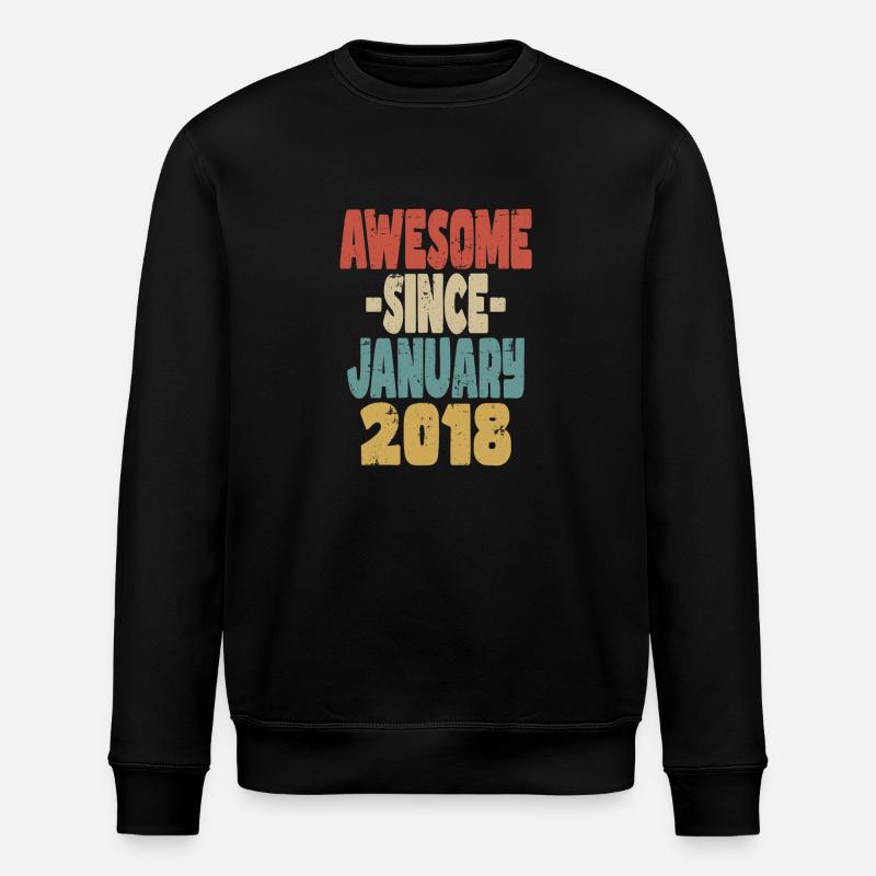 Awesome January 2018 - Stanley/Stella ROLLER Unisex Organic Sweatshirt - black