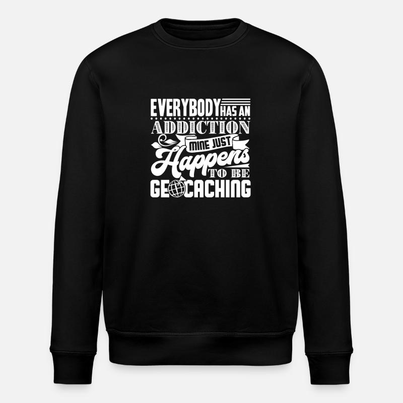 Geocaching Geocaching Addiction - Stanley/Stella ROLLER Unisex Organic Sweatshirt - black