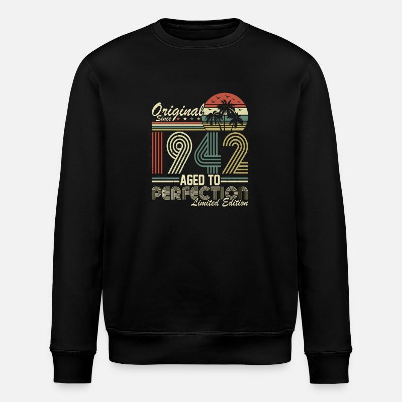 Millésime 1942 Anniversaire - Sweat bio ROLLER Stanley/Stella Unisexe - noir