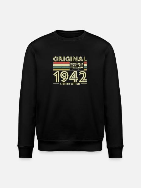 Millésime 1942 Anniversaire - Sweat bio ROLLER Stanley/Stella Unisexe - noir