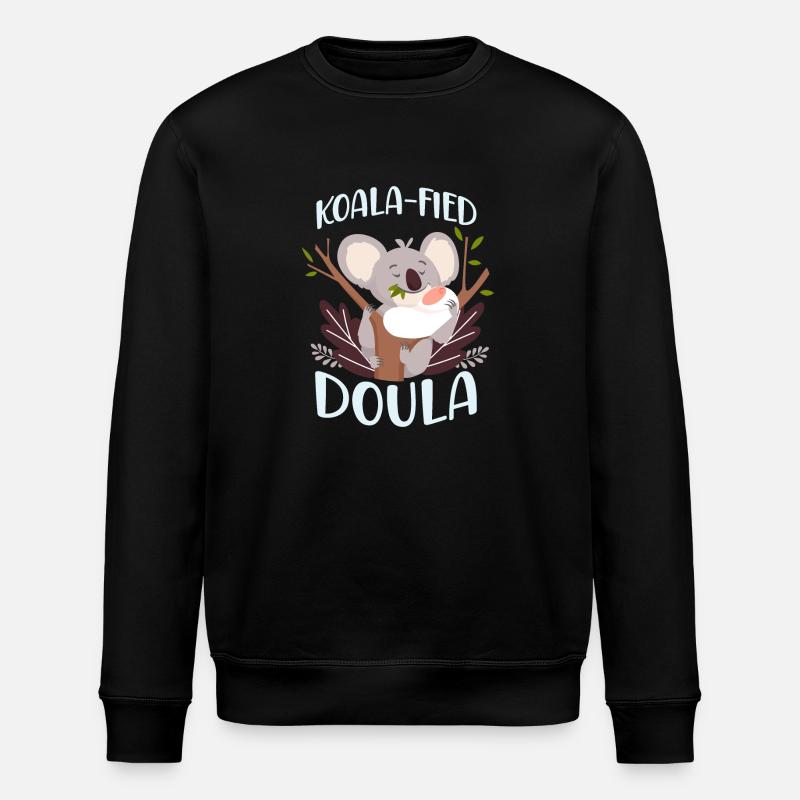 Doula accoucheuse Koala - Sweat bio ROLLER Stanley/Stella Unisexe - noir