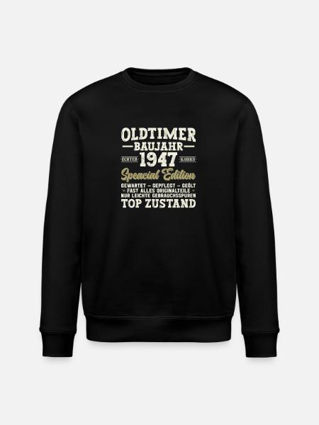 Millésime 1947 Anniversaire - Sweat bio ROLLER Stanley/Stella Unisexe - noir