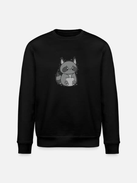 cute washable omnivore - Stanley/Stella ROLLER Unisex Organic Sweatshirt - black
