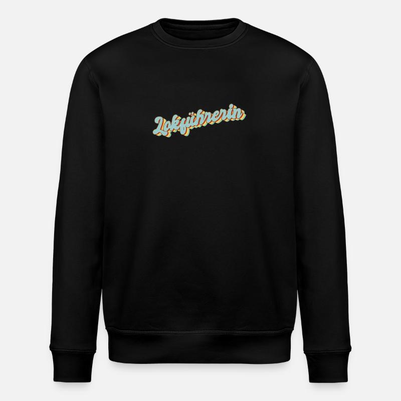 Eisenbahner Abschluss-Geschenk Lokführerin - Stanley/Stella Unisex Bio-Sweatshirt ROLLER - Schwarz