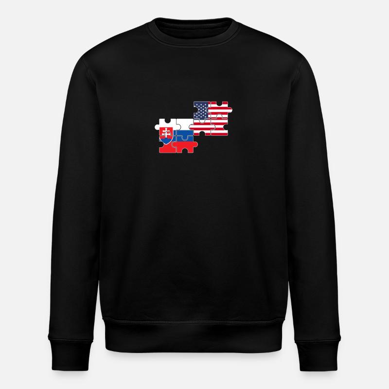 Slovaquie États-Unis Drapeau Américain Slovaque - Sweat bio ROLLER Stanley/Stella Unisexe - noir