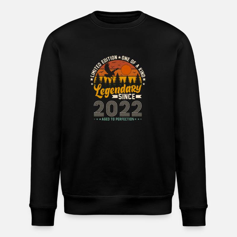Legendary 2022 Birthday - Stanley/Stella ROLLER Unisex Organic Sweatshirt - black