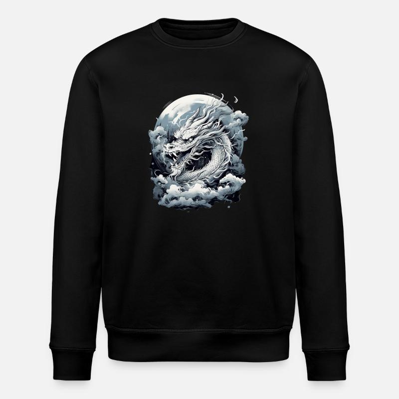 Mondlicht Mythos Drache - Stanley/Stella Unisex Bio-Sweatshirt ROLLER - Schwarz