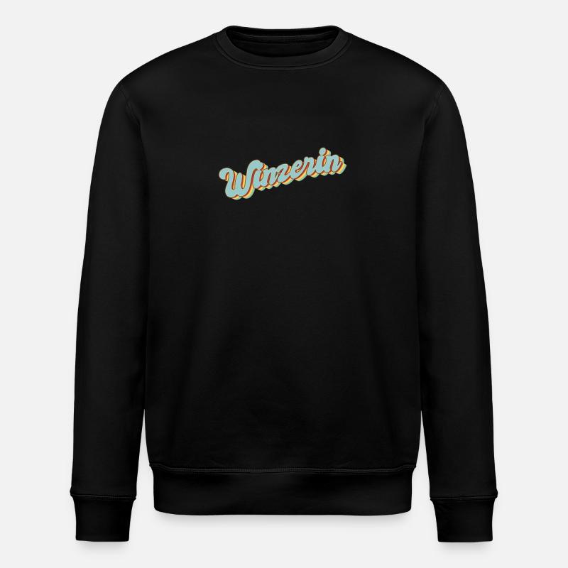 Weinbauer Abschluss-Geschenk Winzerin - Stanley/Stella Unisex Bio-Sweatshirt ROLLER - Schwarz