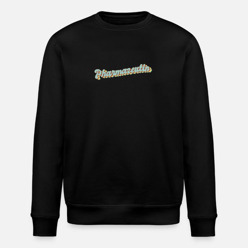 Laborant Abschluss-Geschenk Pharmazeutin - Stanley/Stella Unisex Bio-Sweatshirt ROLLER - Schwarz