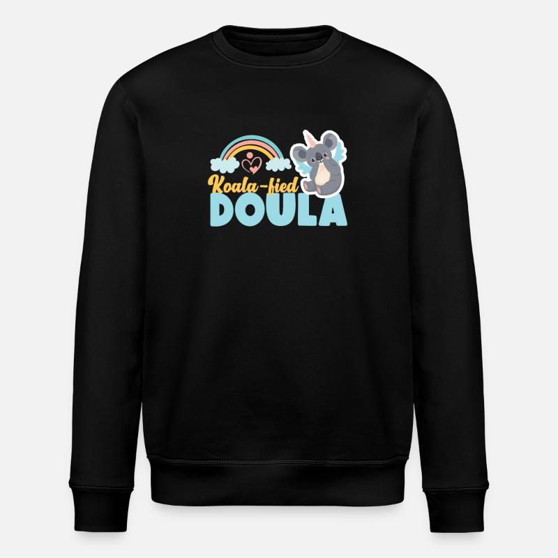 Doula Birth Worker Koala - Stanley/Stella Unisex Bio-Sweatshirt ROLLER - Schwarz