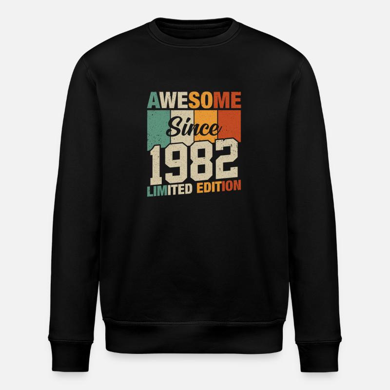 Legendary 42nd birthday 1982 - Stanley/Stella ROLLER Unisex Organic Sweatshirt - black