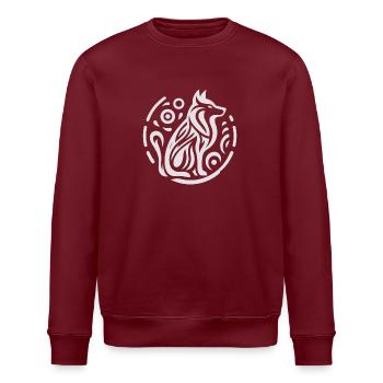 Wolf Ureinwohner Amerikas Tierkreis - Stanley/Stella Unisex Bio-Sweatshirt ROLLER - Burgunderrot - Vorne - Nik (191cm)
