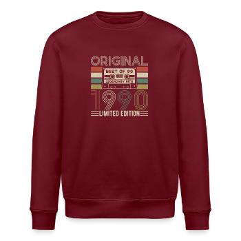 Légendes de 1990 - Sweat bio ROLLER Stanley/Stella Unisexe - bordeaux - Devant - Nik (191cm)