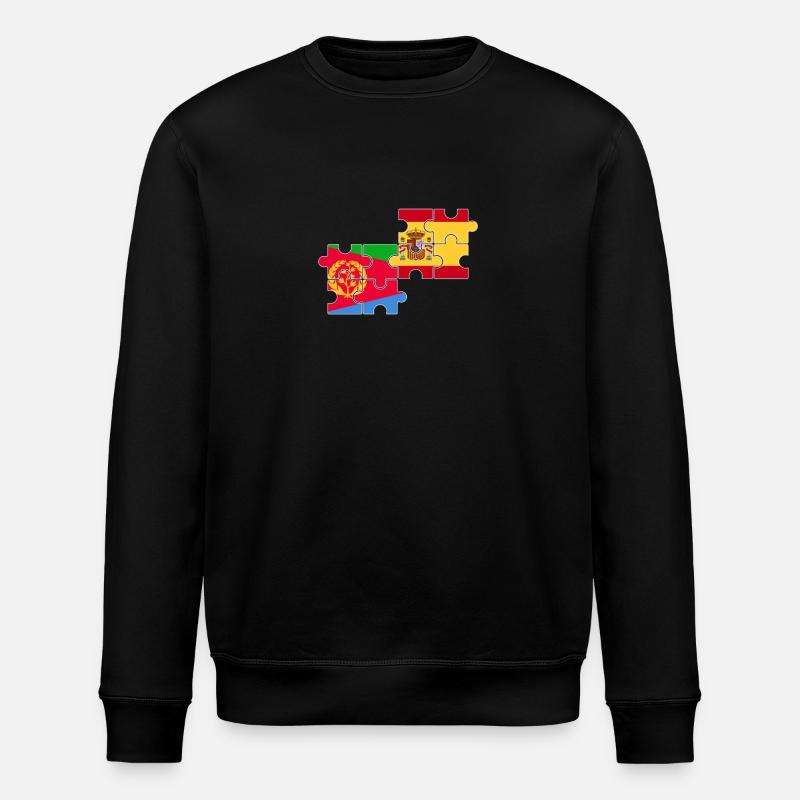 Érythrée Espagne Drapeau Espagnol Érythréen - Sweat bio ROLLER Stanley/Stella Unisexe - noir