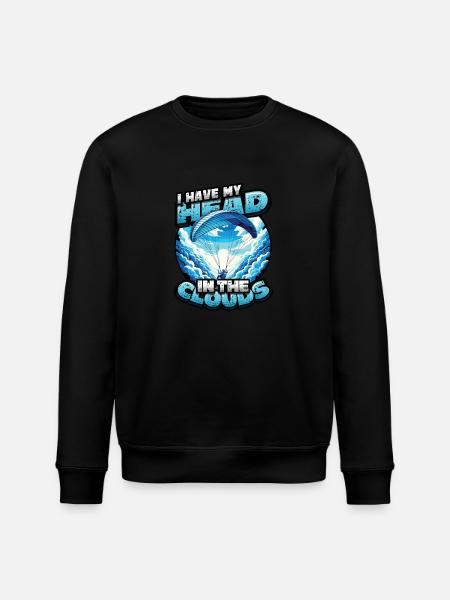 Skydiving Parachute Skydiving Paragliding - Stanley/Stella ROLLER Unisex Organic Sweatshirt - black