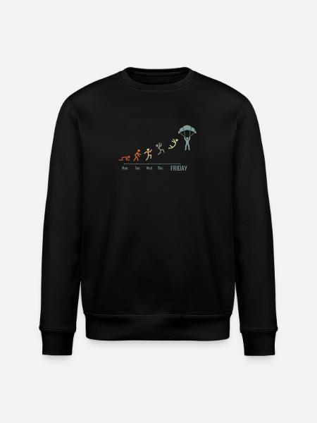Fallschirmspringen SKYDIVING SKYDIVER - Stanley/Stella ROLLER Unisex Organic Sweatshirt - black