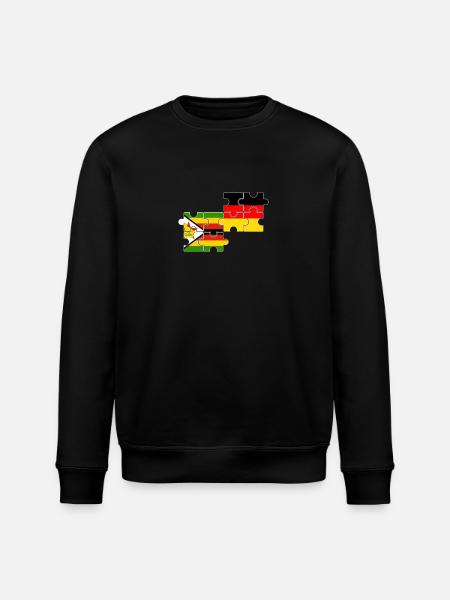 Zimbabwe Germany Flag German Zimbabwean - Stanley/Stella ROLLER Unisex Organic Sweatshirt - black
