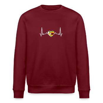Zimbabwe Heartbeat Drapeau zimbabwéen Zimbabwéen - Sweat bio ROLLER Stanley/Stella Unisexe - bordeaux - Devant - Nik (191cm)