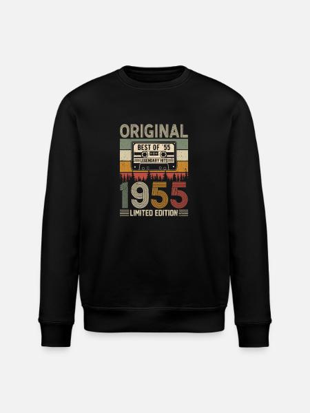 Born legends 1955 - Stanley/Stella ROLLER Unisex Organic Sweatshirt - black