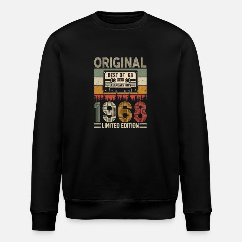 Born legends in 1968 - Stanley/Stella ROLLER Unisex Organic Sweatshirt - black
