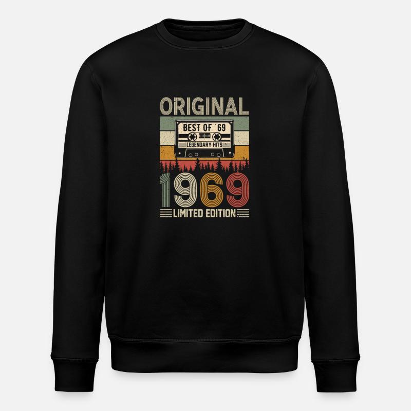 Born legends 1969 - Stanley/Stella ROLLER Unisex Organic Sweatshirt - black
