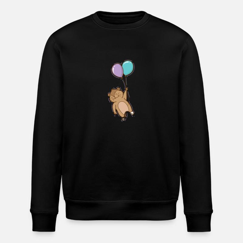 Lemming mit Luftballons Nagetier - Stanley/Stella Unisex Bio-Sweatshirt ROLLER - Schwarz