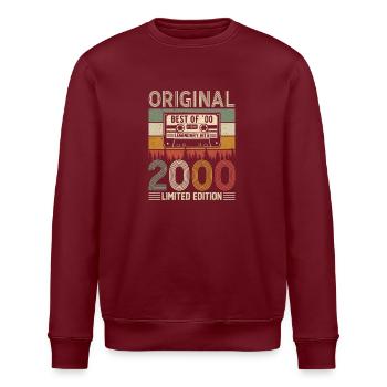 Zeitlose Jubiläumstradition 2000 - Stanley/Stella Unisex Bio-Sweatshirt ROLLER - Burgunderrot - Vorne - Nik (191cm)