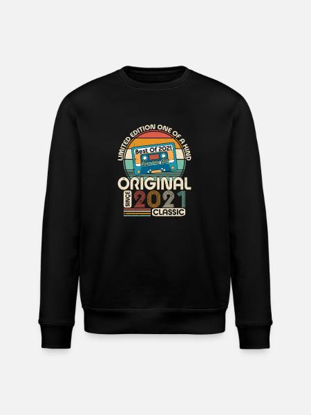 Happy years 2021 - Stanley/Stella ROLLER Unisex Organic Sweatshirt - black