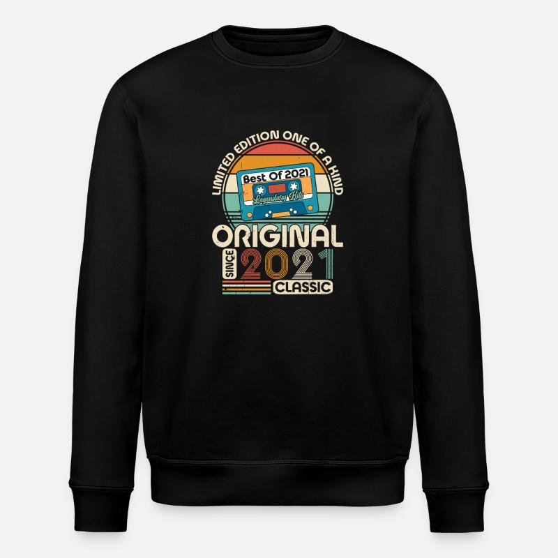 Glückliche Jahre 2021 - Stanley/Stella Unisex Bio-Sweatshirt ROLLER - Schwarz