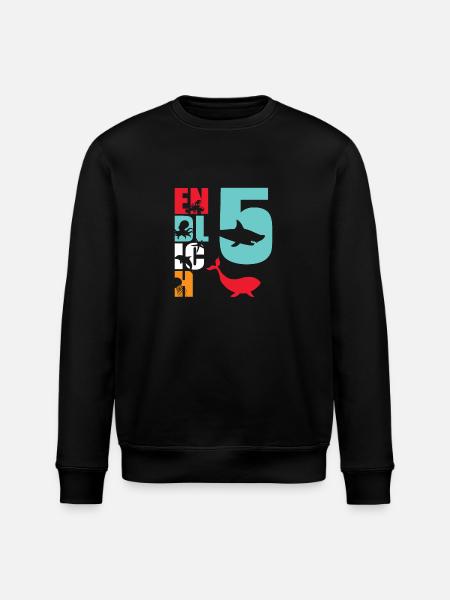 Finally 5 Shark Fish - Stanley/Stella ROLLER Unisex Organic Sweatshirt - black