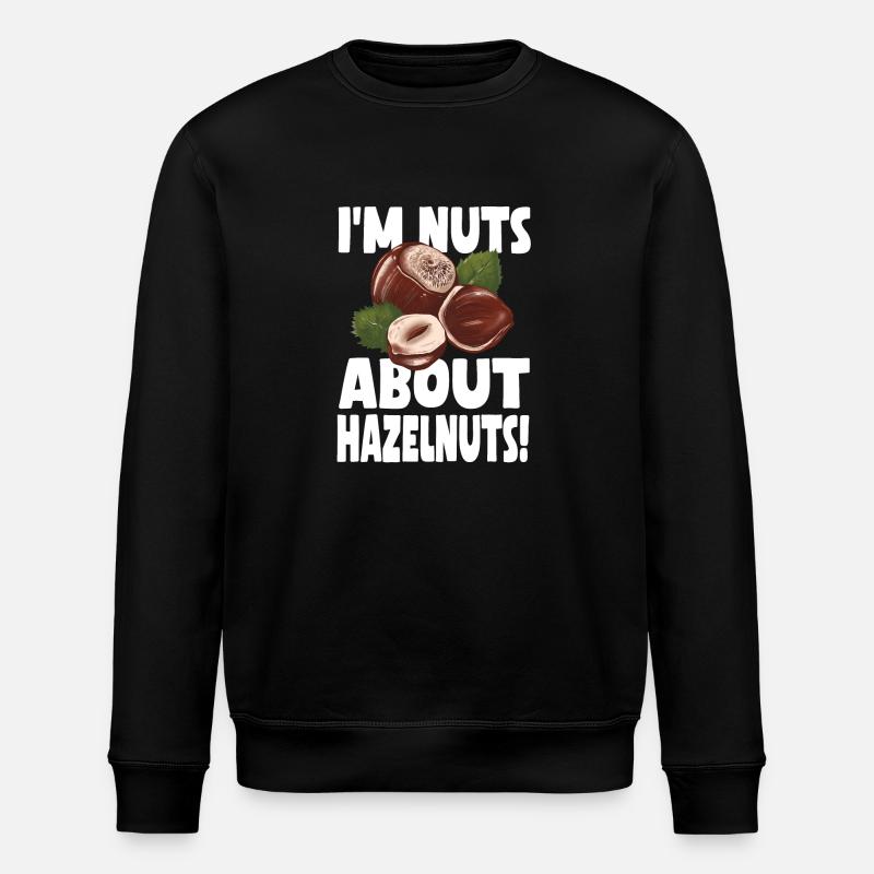 Funny Hazelnut Shirt - Stanley/Stella ROLLER Unisex Organic Sweatshirt - black