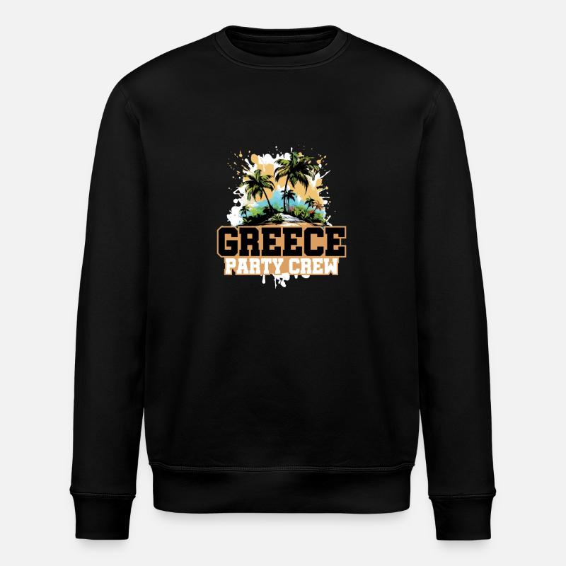 Greece Party Crew Holidays - Stanley/Stella ROLLER Unisex Organic Sweatshirt - black