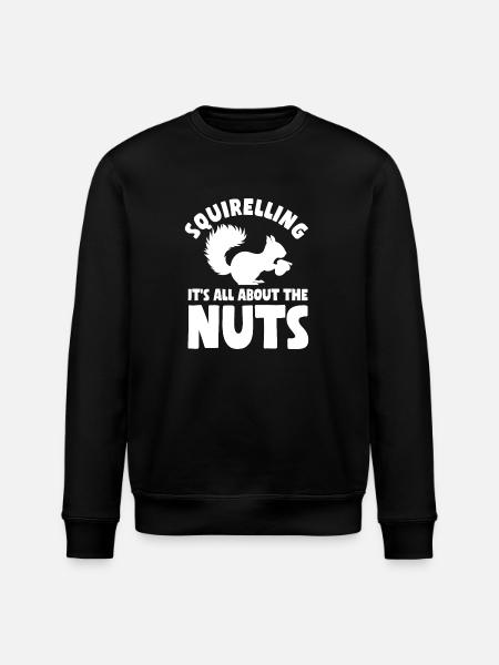 Squirrel Humor - Stanley/Stella ROLLER Unisex Organic Sweatshirt - black