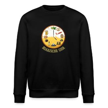 Boarisch Bayerisch Leberkas Leberkäse Weißwurst - Stanley/Stella Unisex Bio-Sweatshirt ROLLER - Schwarz - Vorne - Nik (191cm)