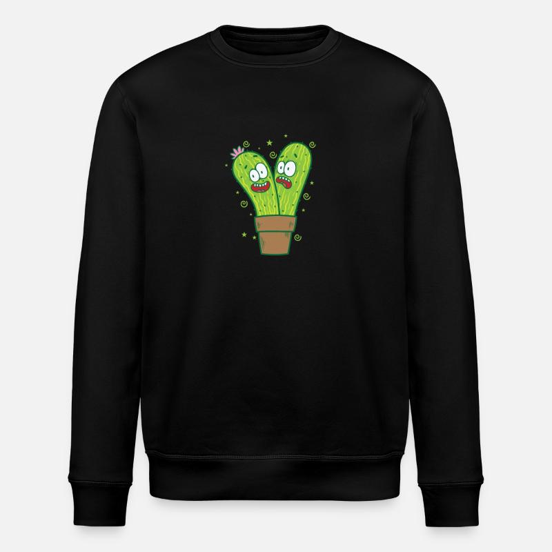 Cacti Plants Nature - Stanley/Stella ROLLER Unisex Organic Sweatshirt - black