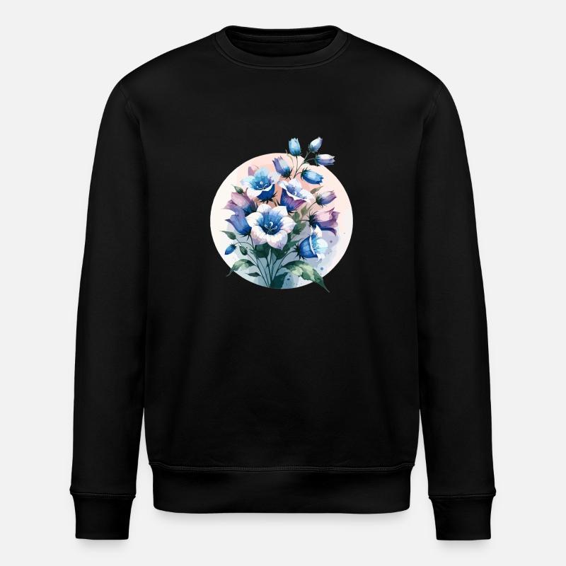 Glockenblume gezeichnet - Stanley/Stella Unisex Bio-Sweatshirt ROLLER - Schwarz