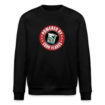 Powered By Corn Flakes - Stanley/Stella ROLLER Unisex Organic Sweatshirt - black - Front - Nik (191cm)
