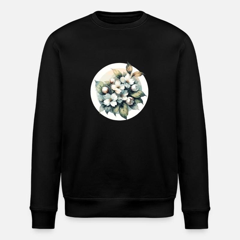 Jasmin dessiné - Sweat bio ROLLER Stanley/Stella Unisexe - noir