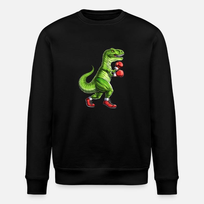 Boxen T-Rex Dinosaurier - Stanley/Stella Unisex Bio-Sweatshirt ROLLER - Schwarz